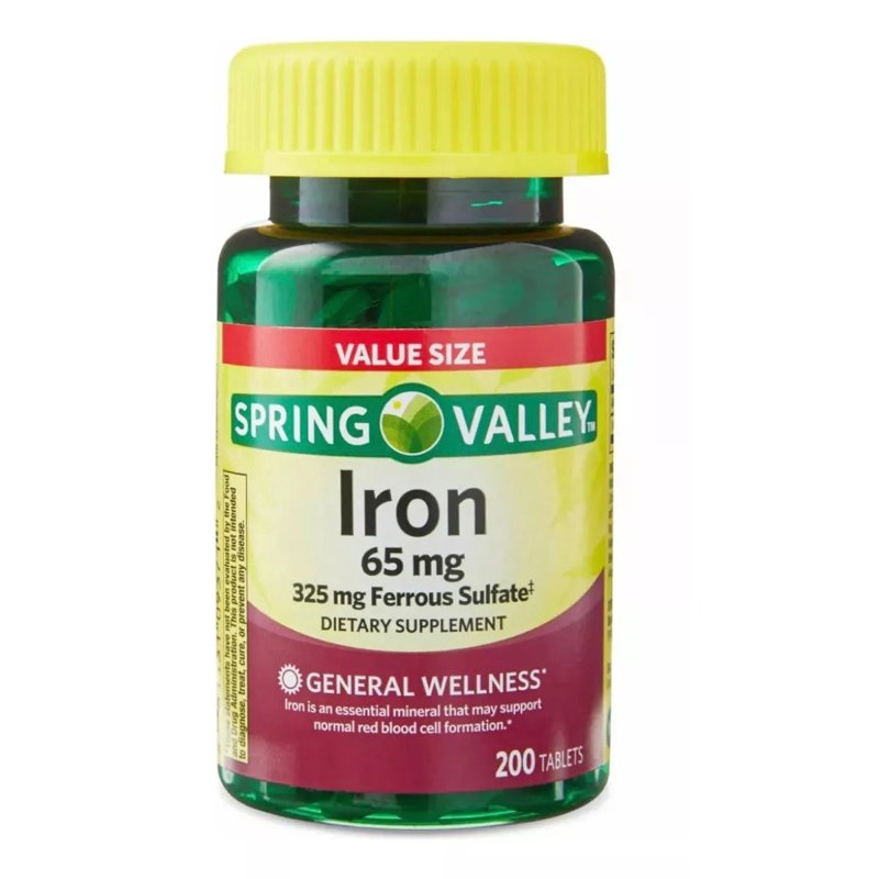 Spring Valley Iron 65mg 200 tabs