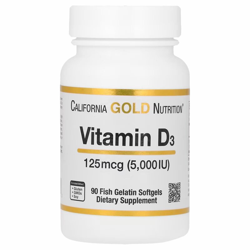 Vitamina D3 125mcg 5000 UI 90 softgels