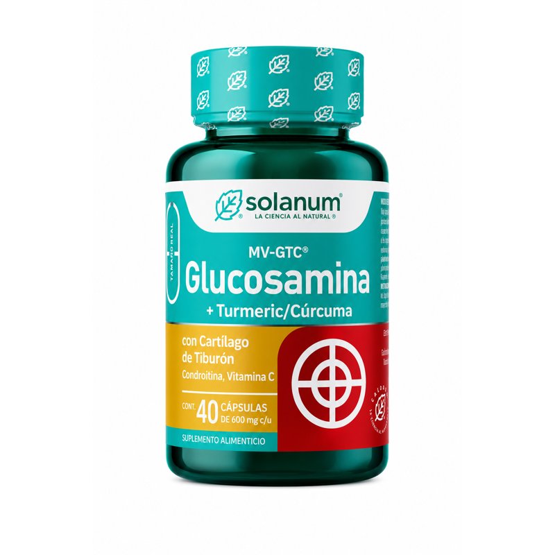 Glucosamina Cúrcuma Cartílago Tiburón Solanum Cápsulas 40 Ca