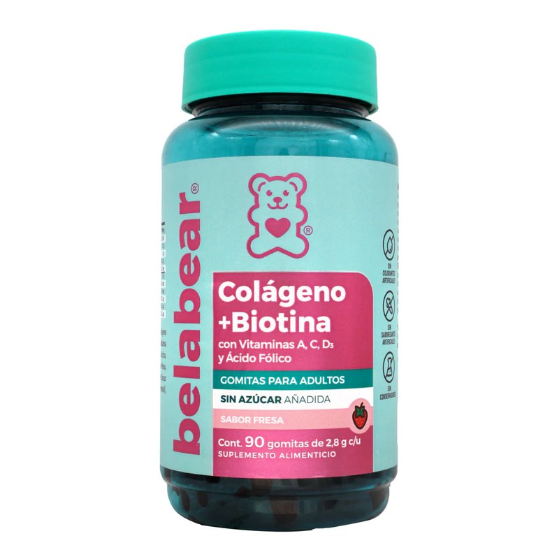 Belabear Colágeno + Biotina 90 gomitas para adultos